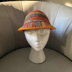 Multi Colored Straw Cap